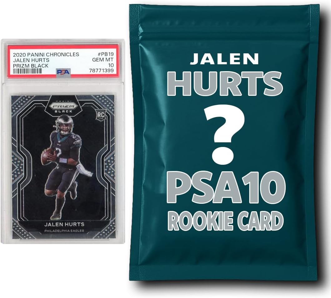 Jalen Hurts PSA 10 Graded Football Rookie Card Mystery Pack