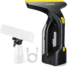 CL03A Window Vacuum Cleaner with Battery, Battery Life: 60 min, LED Charging Indicator, 280 mm Nozzle, 700 g, Spray Bottle and Microfibre Cloths, Type-C Charging, for