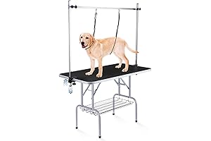 42-inch Portable Dog Grooming Table - Height Adjustable Grooming Table with Arm...