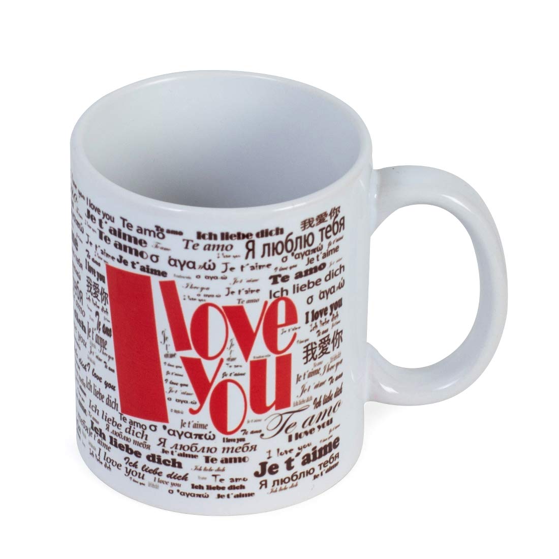 Next Bazaar (Kaameri) Valentines Day "I Love You" in Different Languages Quote Coffee Mug (Multicolour, 330 ml) - Gift for Girlfriend-Boyfriend-Wife-Husband-Men-Birthday