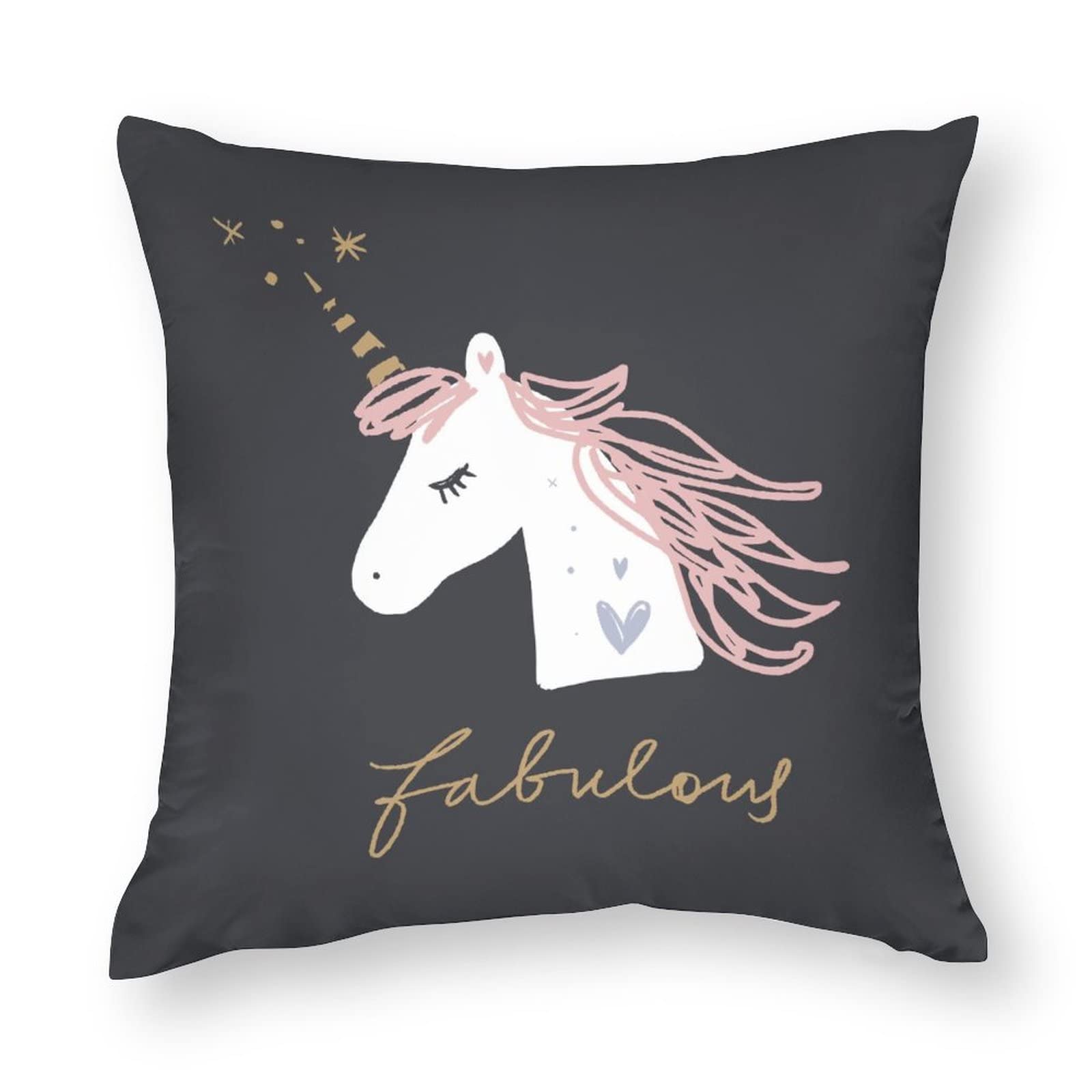 Yinsili Federe Per Cuscino 40x40 Con Paillettes Reversibili Unicorno – 2 Pezzi – Solo Federe (senza Imbottito)