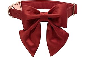 Lionet Paws Bowtie Dog Collar | Comfortable Silk Dog Collar with Detachable...