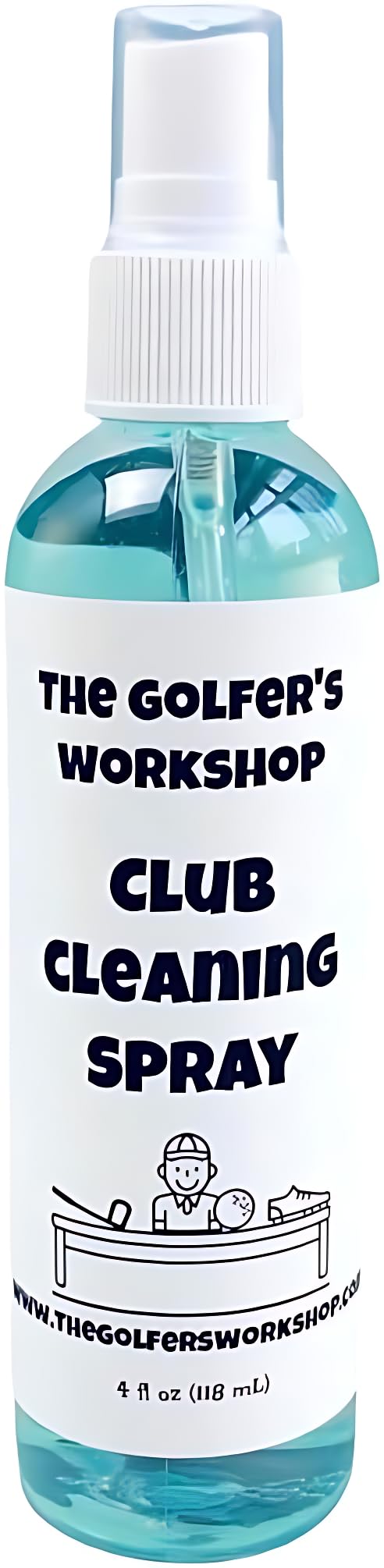 Golf Club Cleaner – 4oz Portable Spray Bottle | Deep Clean for Clubs, Balls & Grips | Golf Accessory