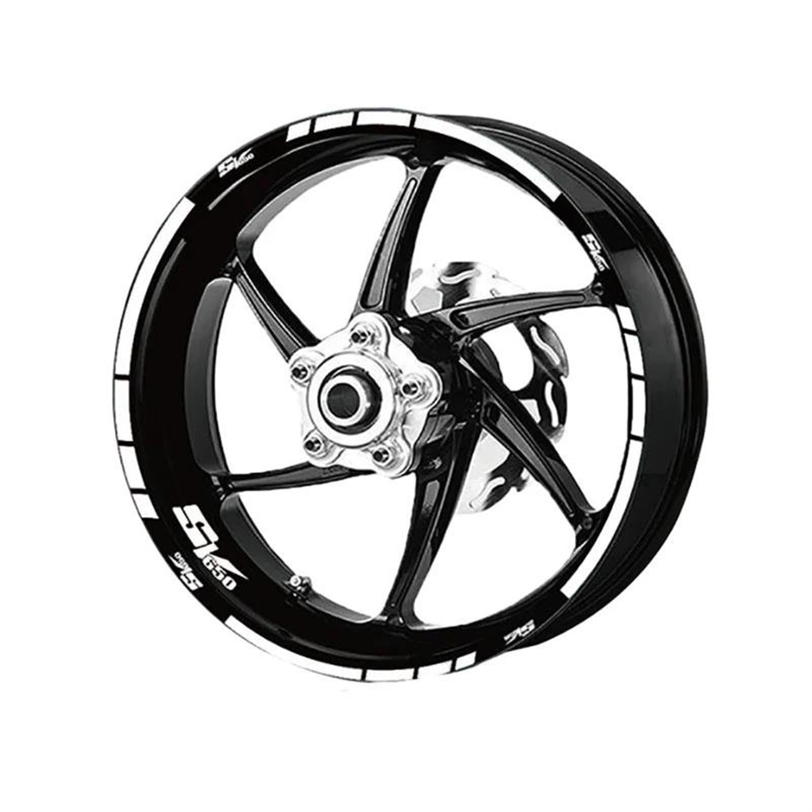 Motorcycle Wheel Stickers Reflective Decals Rims for Suzuki SV650 SV 650 SV650S 650S(Style 3)