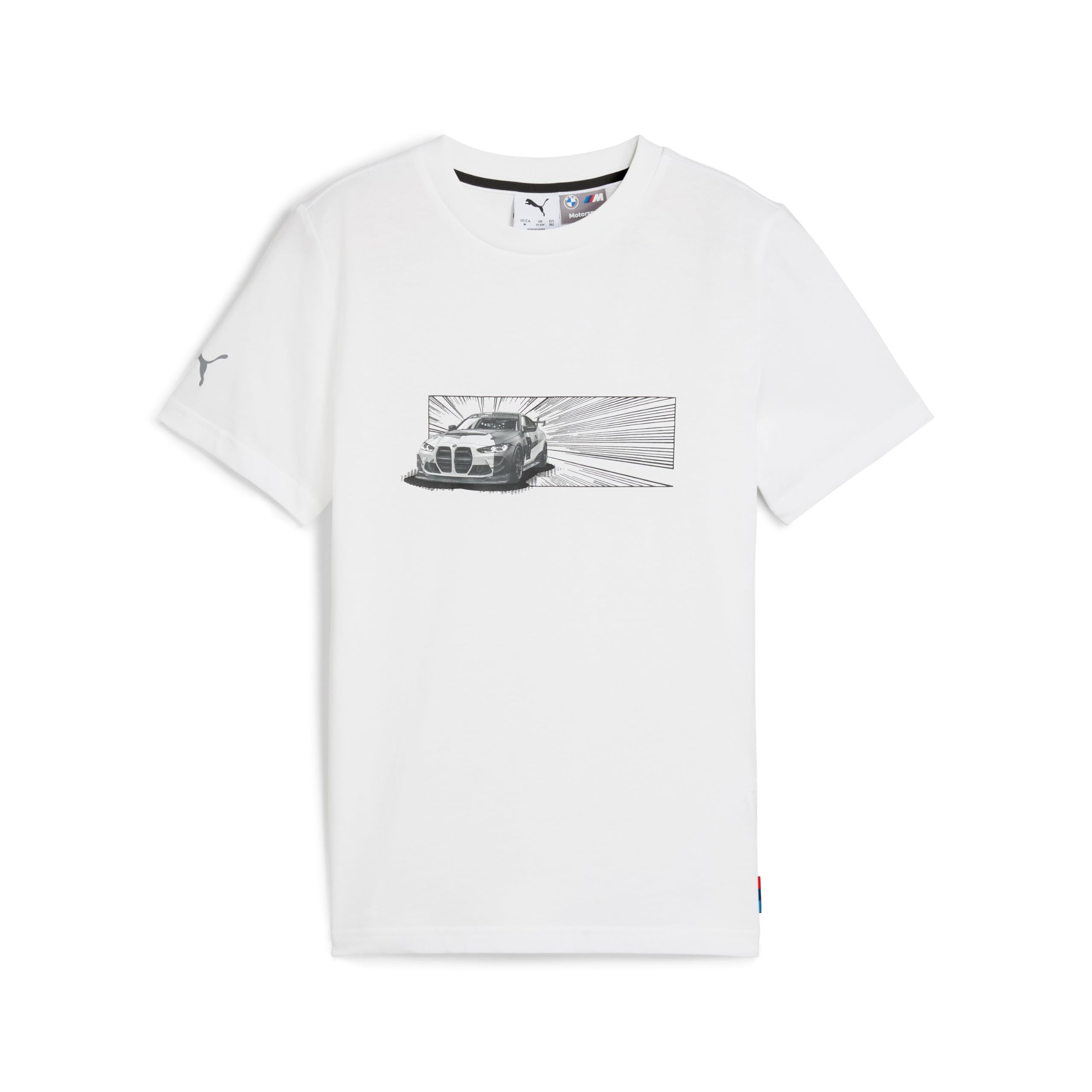 Bmw White Genuine M Motorsport Graphic Childrens Kids T Shirt Tee Top Regular, 128