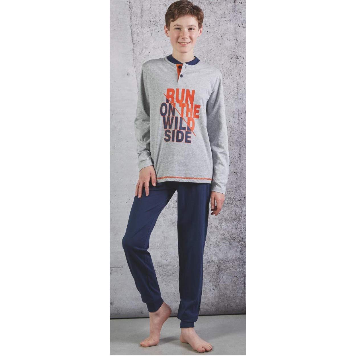 Pigiama Ragazzo Navigare Cotone Jersey Manica Lunga 10-12-14-16 Anni 215583