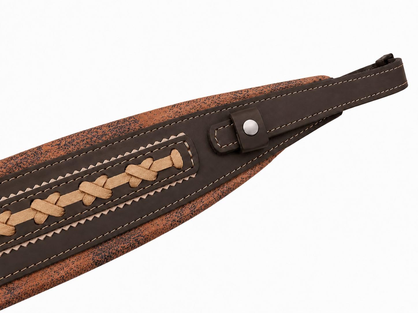 Generisch Steirische Harmonika Riemen Extravagant Brown-Vintage – edle Harmonikariemen in Braun Vintage-Optik, gepolstert, verstellbar, hochwertig verarbeitet, idealer Komfort für Harmonikaspieler
