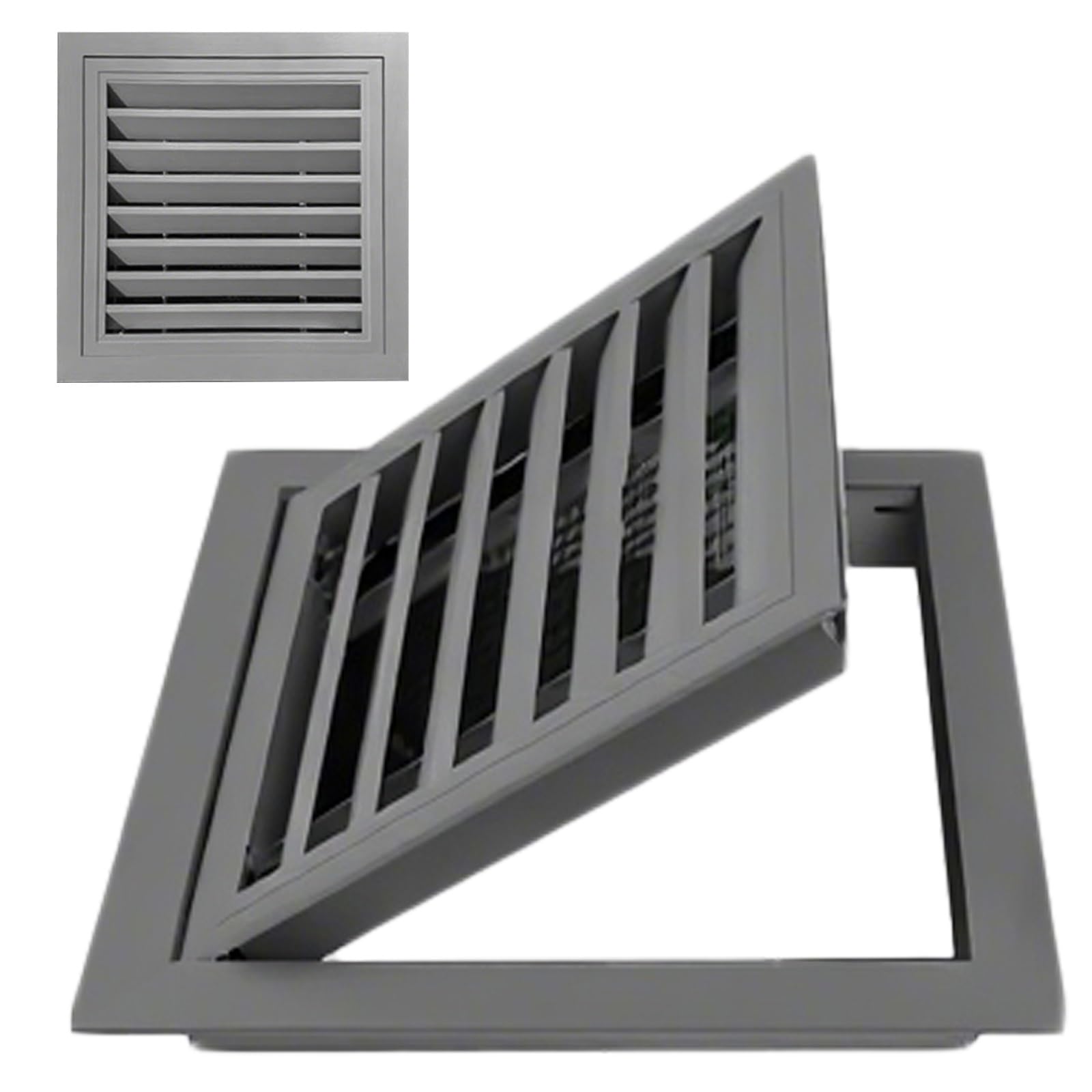 1 panel de acceso de aleación de aluminio duradero de 24 x 24 pulgadas con rejilla para fontanería y ventilación, varios tamaños personalizables (gris, 50 x 89.9 cm)