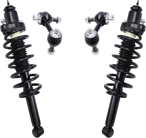 Detroit Axle - 4 barras estabilizadoras traseras para Chrysler 200 Sebring Dodge Avenger, 2 puntales y muelles helicoidales, 2 eslabones de barra