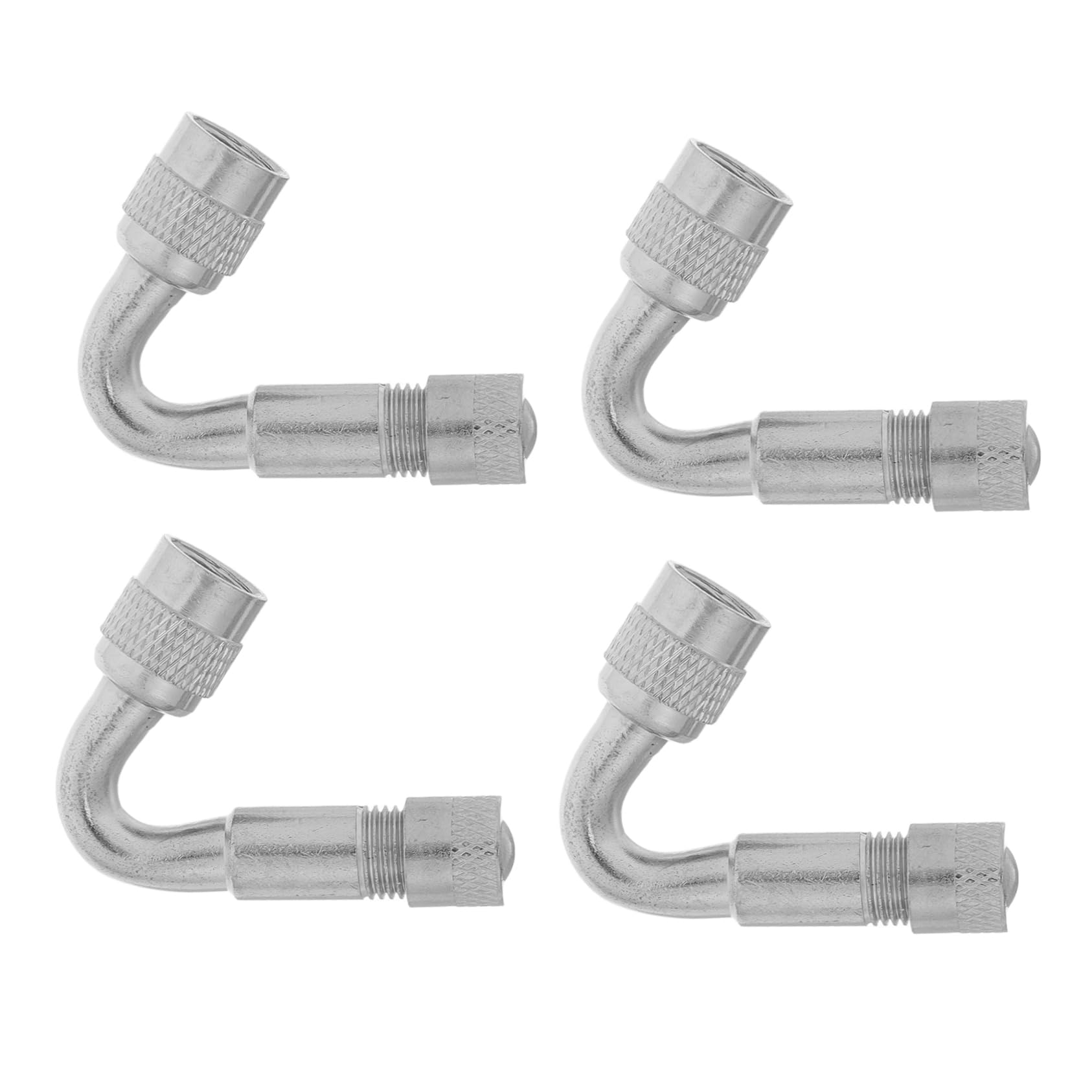 Balacoo 4pcs Metal Valve Stem Extenders Tire Stem Extensions for Cars Motorcycles Durable Copper Construction Compatible with Multiple Brands and Models