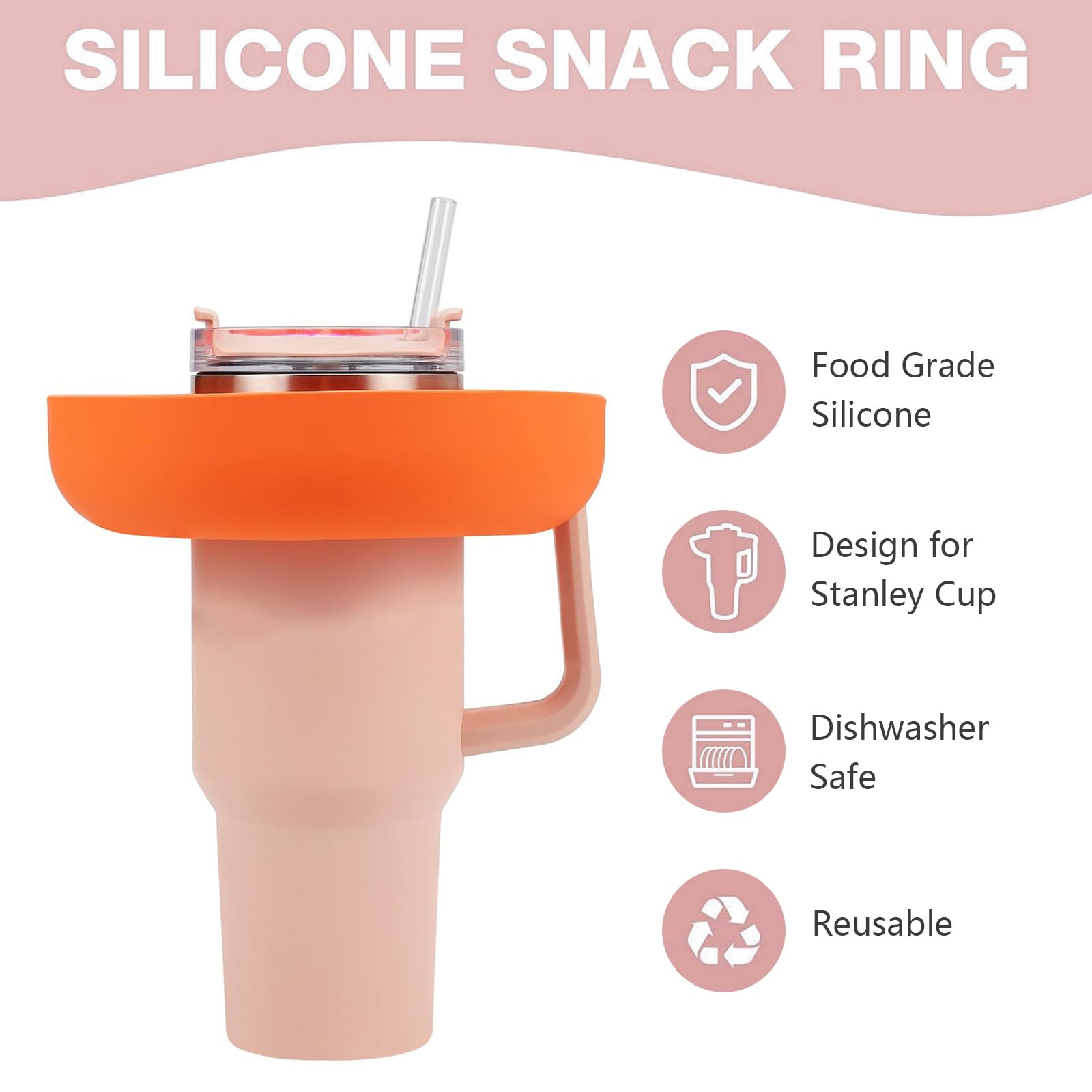 Stanley Accessori Doukesh Snack In Silicone Stanley Cup Compatibile