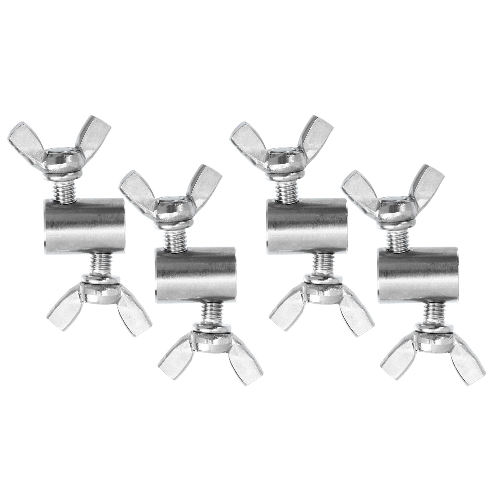 4pcs Wire Rope Butterfly Buckle Bolts Rope Clamp Screw Clamps Wire Cable 1/4 Cable Clamps Wire Rope Screw Clip Wire Rope Cable Clamp Wire Clamp for Wire Rope Stainless Steel Silver JECOMPRIS