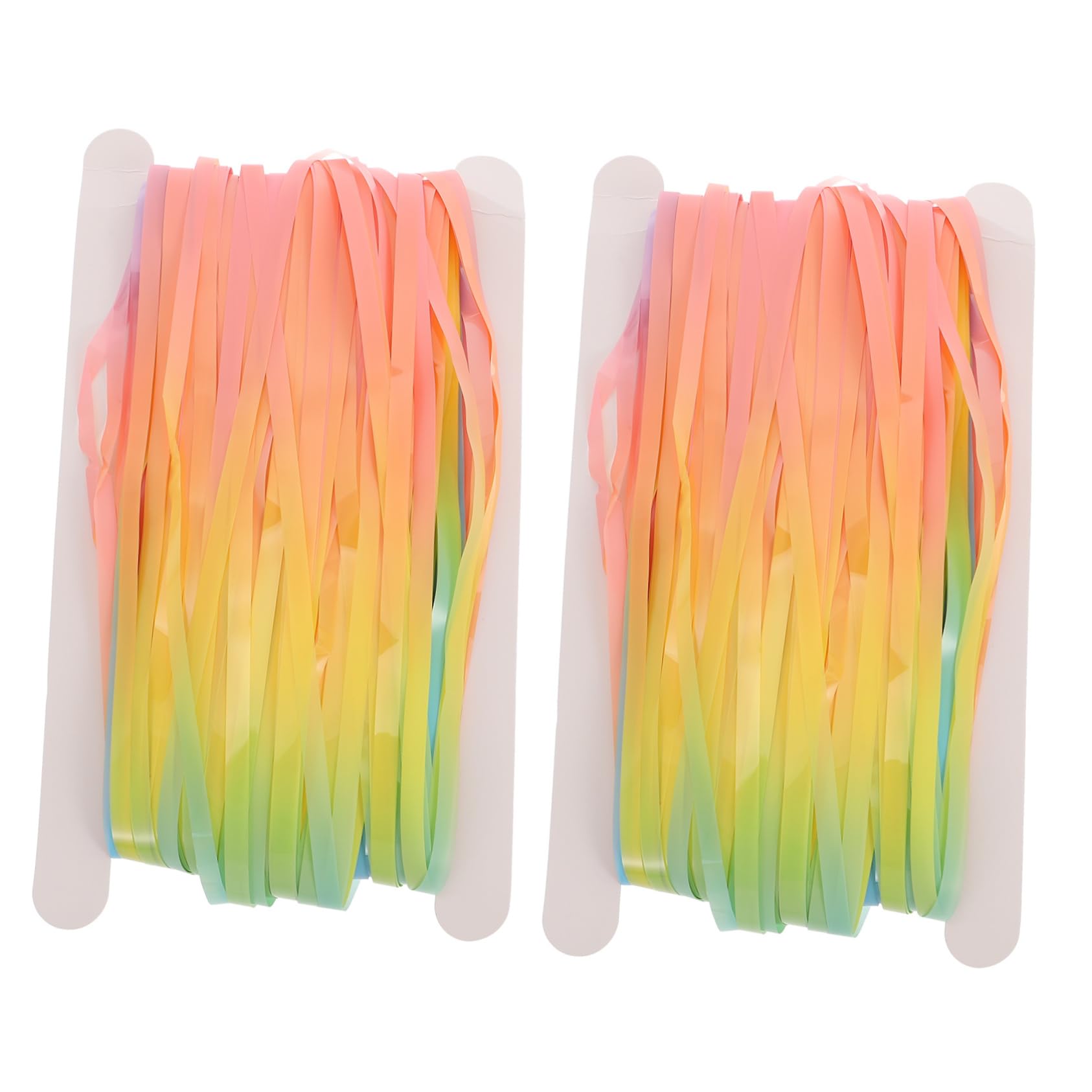 HOOTNEE 2bags Macaron Gradient Rain Tassel Curtains for Party Backdrop Wedding Wall Drapes Plastic Streamers for Birthdays Festivals Home Decor