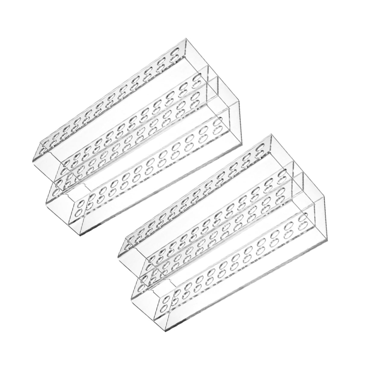 NUOBESTY 2pezzi Portapenne in Plastica Trasparente Da Organizer Da Scrivania Espositore Per Penne e Matite Portapenne Multiforo Per Nail Art e Piccoli Oggetti
