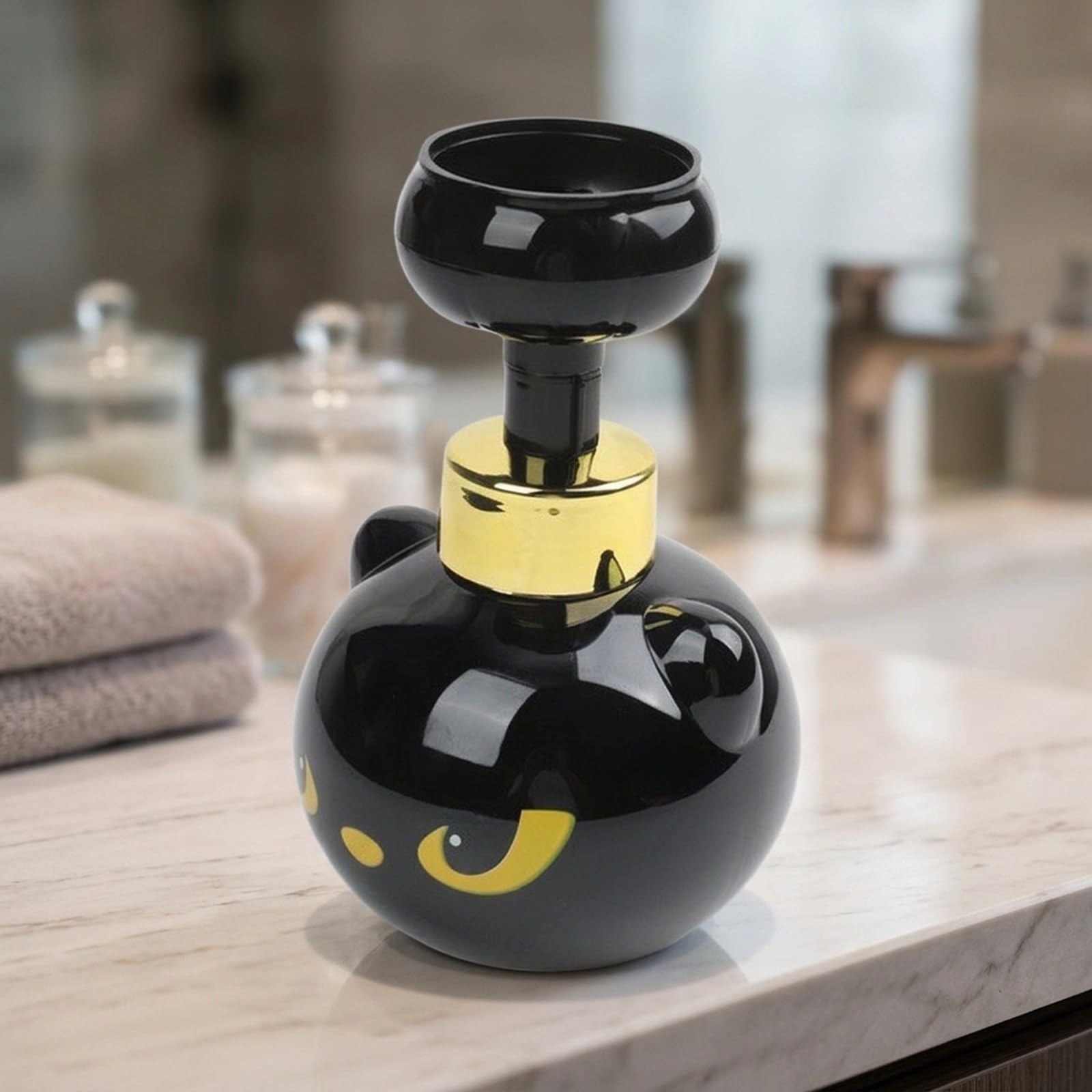 Dispensador Jabón Baño Adorable Negra Dispensador Jabón Baño(3)