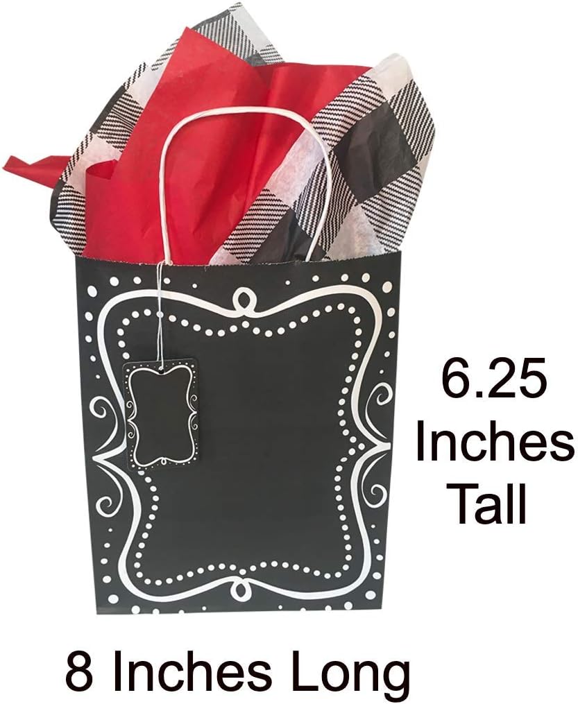 New Arrivals Gift Bags with Handles Set - Matching Gift Bag Set Includes: Tissue Paper, Gift Tag, Taffeta Ribbon - Small Medium Large Present Bag -(Chalkboard) Best Deal 🛒 Gift Bags with Handles Set - Matching Gift Bag Set Includes: Tissue Paper, Gift Tag, Taffeta Ribbon - Small Medium Large Present Bag -(Chalkboard)