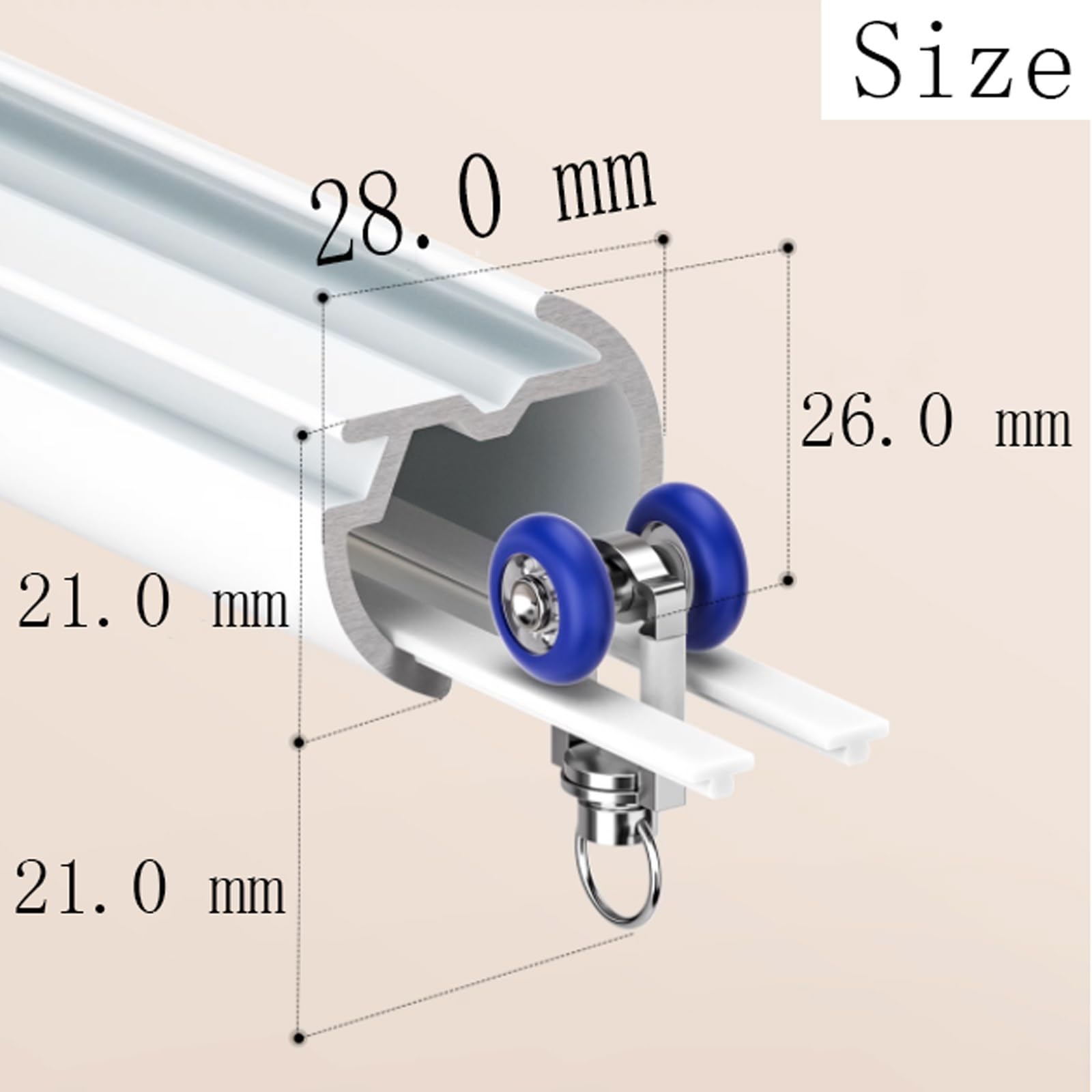 Forage de Trous Tringle Rideau Douche, Muter Industriel Tringle à Rideaux, Barre de Rideau de Douche pour Salle de Bain Baignoire Magasin de Vêtements Espace Privé(1.20 m)