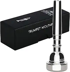 EastRock Bocal trompete 1.25C banhado a prata Bb trompeta bocal instrumento acessórios embalados a vácuo