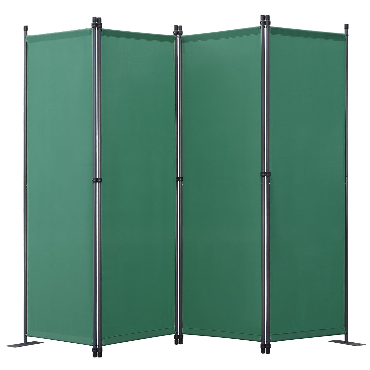 Angel Living Paravent, kamerscherm, inkijkbescherming, opvouwbare ruimteverdeler, scheidingswand voor buiten, tuin, slaapkamer, woonkamer, kantoor, binnen, buiten (zwart, 6-delig