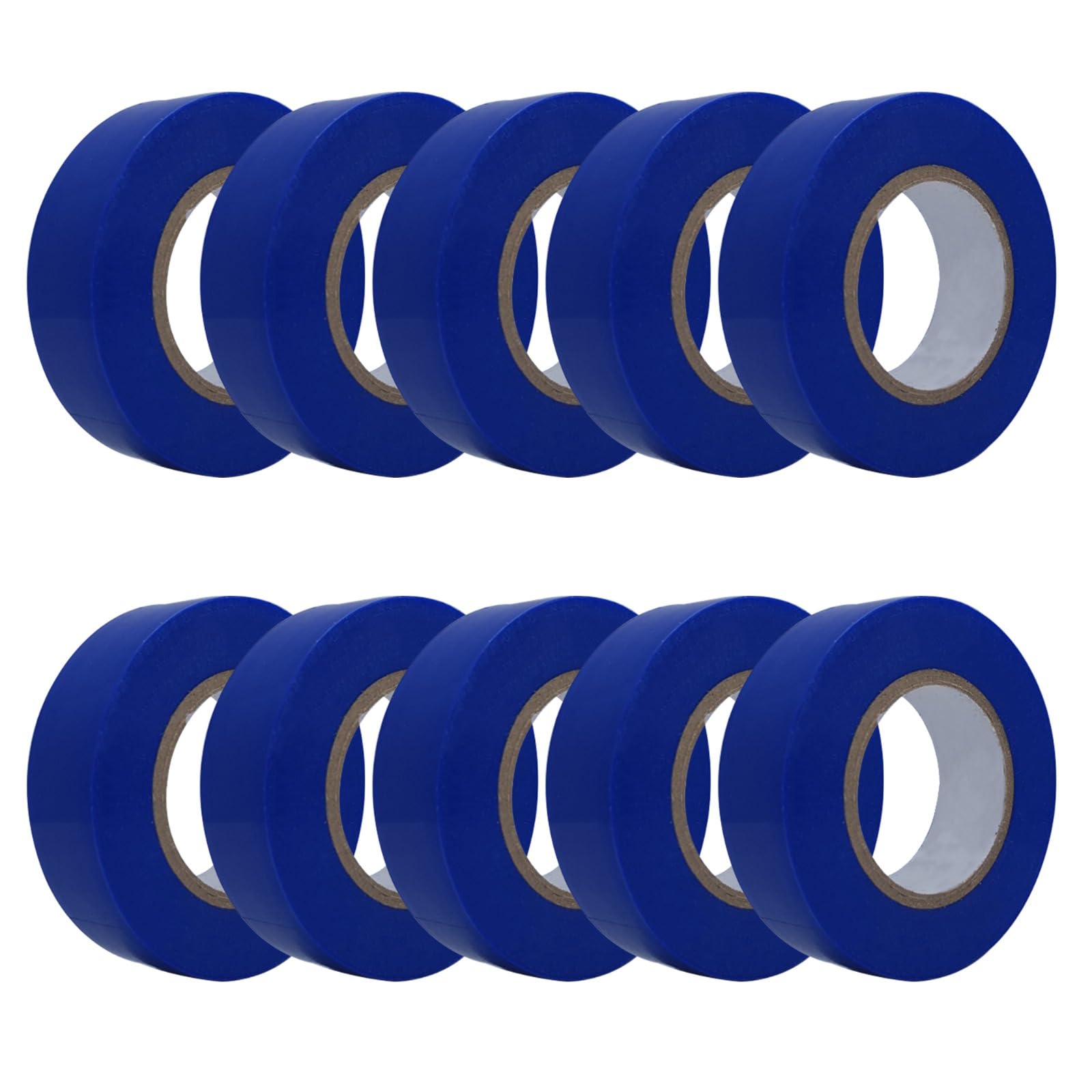 CHAWLA Electrical Tape 10 Rolls - 18mm x 20m Strong Self-Adhesive Waterproof PVC Insulation Tape for Insulating Protecting Repairing Loose or Broken Electrical Wires (BLUE)