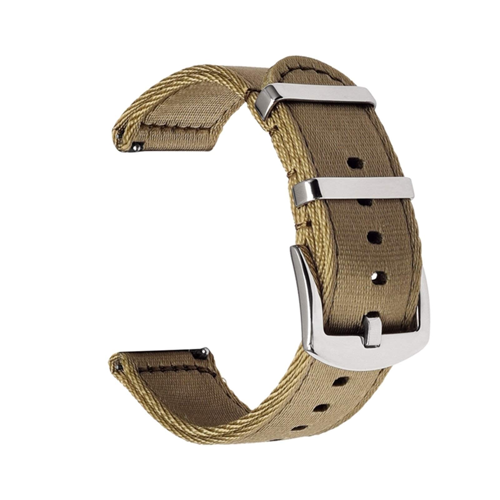 18 mm 20 mm 22 mm 24 mm Schnellverschluss-Nylonband Doppeltes Dickes Segeltuchband Nylon-Armband Nylon-Uhrenarmband (22 mm | braun)