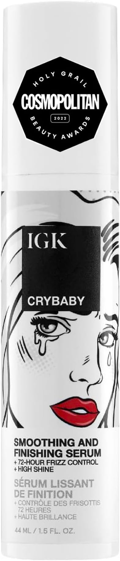 CRYBABY Smoothing & Finishing Serum | High Shine + Frizz Control + Lightweight | Vegan + Cruelty Free | 1.5 Oz