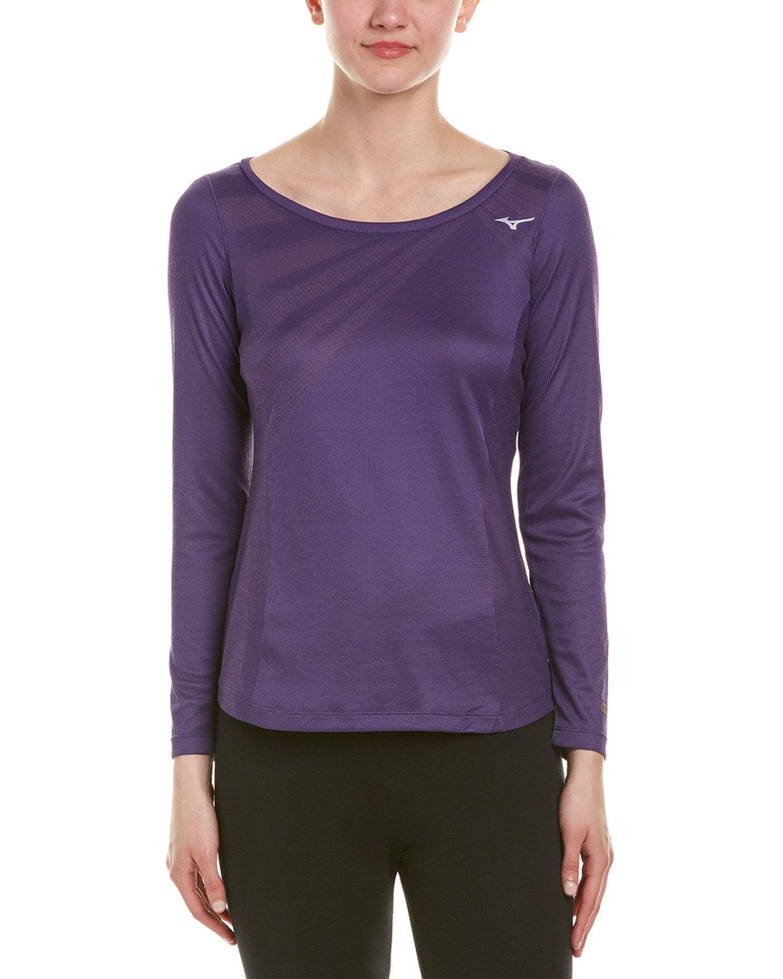 Mizuno Running Breath Thermo Body Map - Maglietta a Maniche Lunghe da Donna