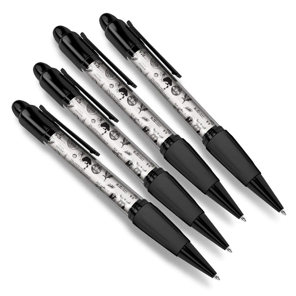 Destination Vinyl Ltd 4 x Matching Ballpoint Pens - Alchemy Magic Witchcraft Esoteric Occult #44057, Multicolor