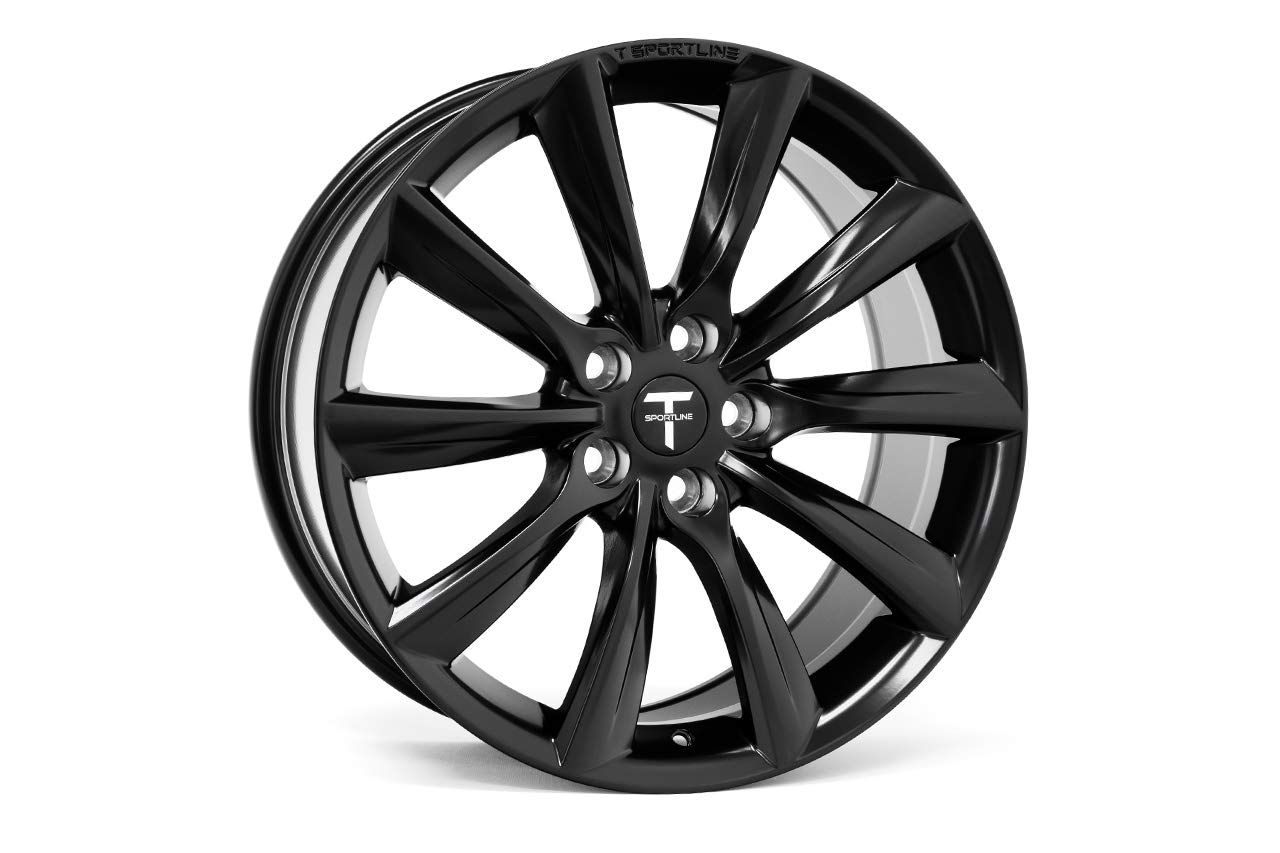 19" TST Tesla Model S Flow Forged Wheel Set in Matte Black (Square)