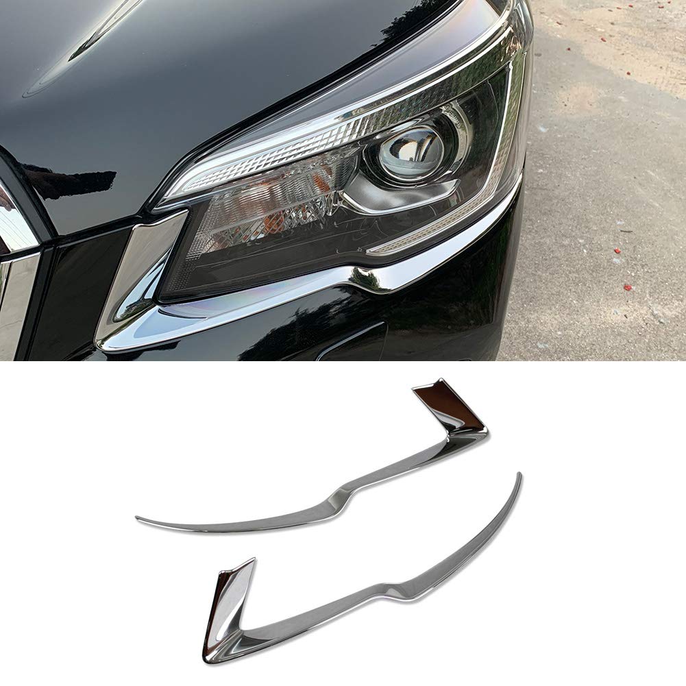 Compatible con Subaru 2019 2020 2021 Forester faro delantero cubierta moldura cromada