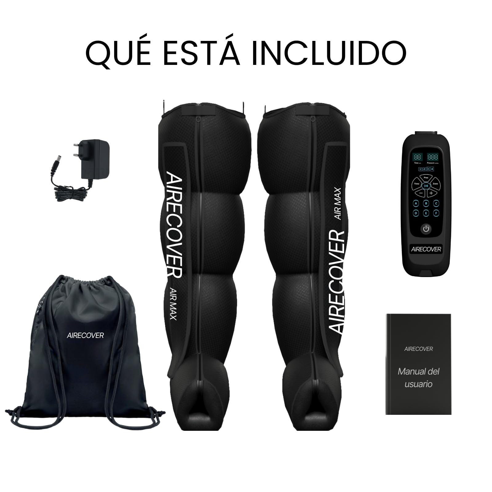 Presoterapia para Casa, Masajeador Piernas con 4 Cámaras para Mejorar la Circulación Sanguínea y Drenaje Linfático, Recovery Boots para Relajación Muscular y Aliviar el Dolor (M:160-175CM)