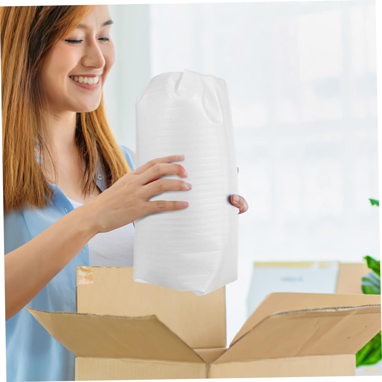 Bolsas de Espuma Epe de Color Blanco 200 Uds para Envío y Mudanza | Protección para Vasos y Marcos, Material de Embalaje Práctico, Prevención de Daños