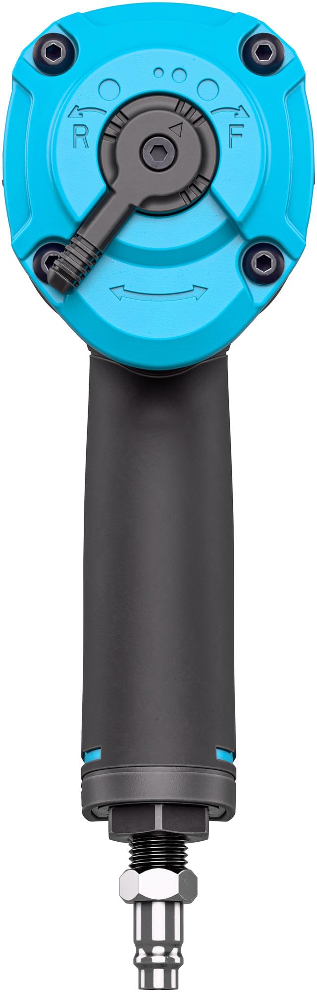 Hazet Schlagschrauber 9012ECO, 1/2 Zoll Vierkant, Lösemoment 1700 Nm, Hochleistungs-Doppelhammer, vierstufig Rechtslauf, kälteisolierter Griff, 198 l/min Luftbedarf