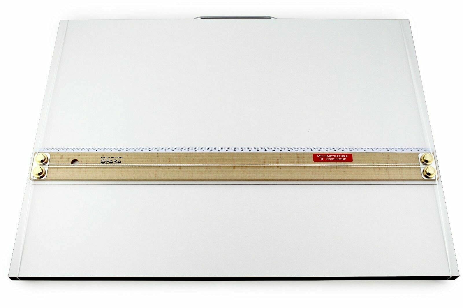 Tavoletta Parallelografo Modello Scuola con Maniglia - Riga in Legno - Leggio cm. 63 x 48