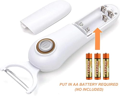 Vista 3 de Electric Fruit Vegetable Peeler, Handheld Potato Peeler Pro Set, Kitchen Peeler Slicer with 3 Interchangeable Blades for Apple Potato Carrot