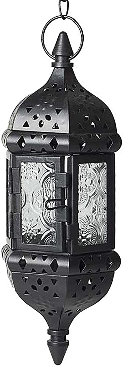 MetalGarden Lanterns For Candles,Decorative,Hanging Hexagon Moroccan Candle Lantern Holders, Outdoor,Garde