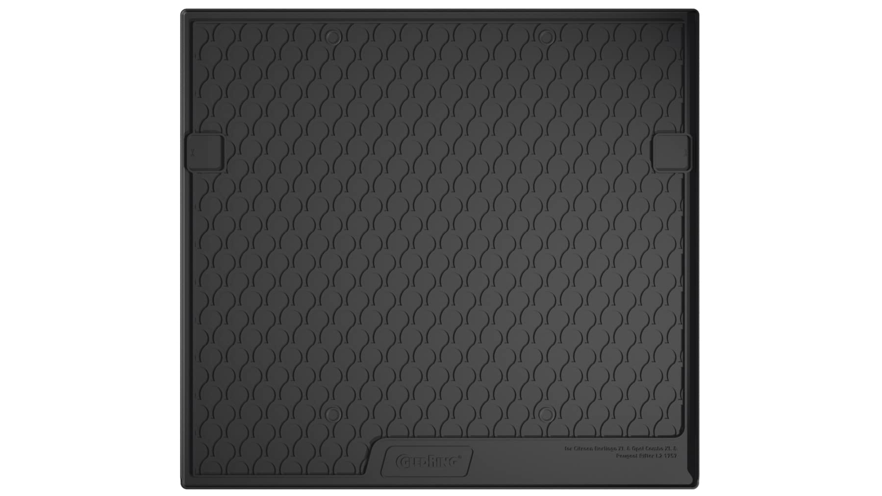 Alfombra de Rubbasol (Goma) Maletero Compatible con Citroën Berlingo XL & Opel Combo XL & Peugeot Rifter L2 9/2018-