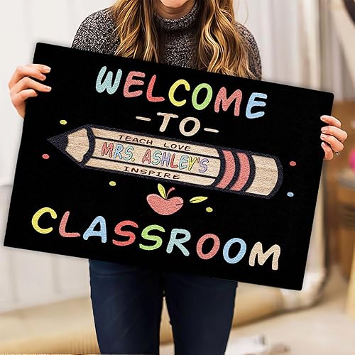 Miniatura 3 de Tapete de aula con amigos, regalo para profesores, tapete de bienvenida al aula, tapete de puerta para interiores y exteriores, tapete de entrada