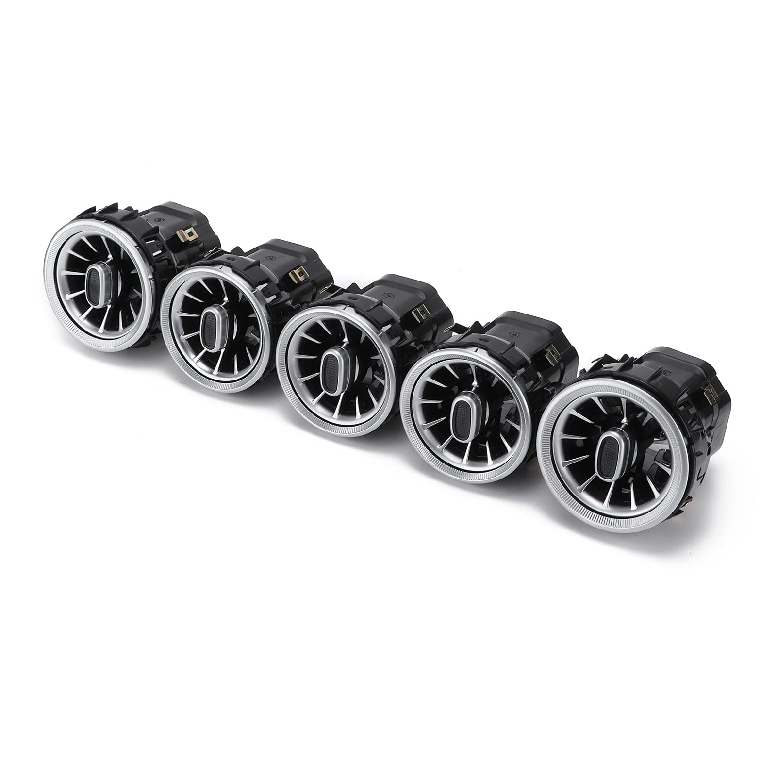 EBTOOLS Mercedes W205 LED 64 colores Turbo Air AC Vent con luz ambiental 64 colores LED frontal Turbine Air Vent Atmósfera Kit de luz de repuesto para Benz C Glc Class W205 X253 2019-2021