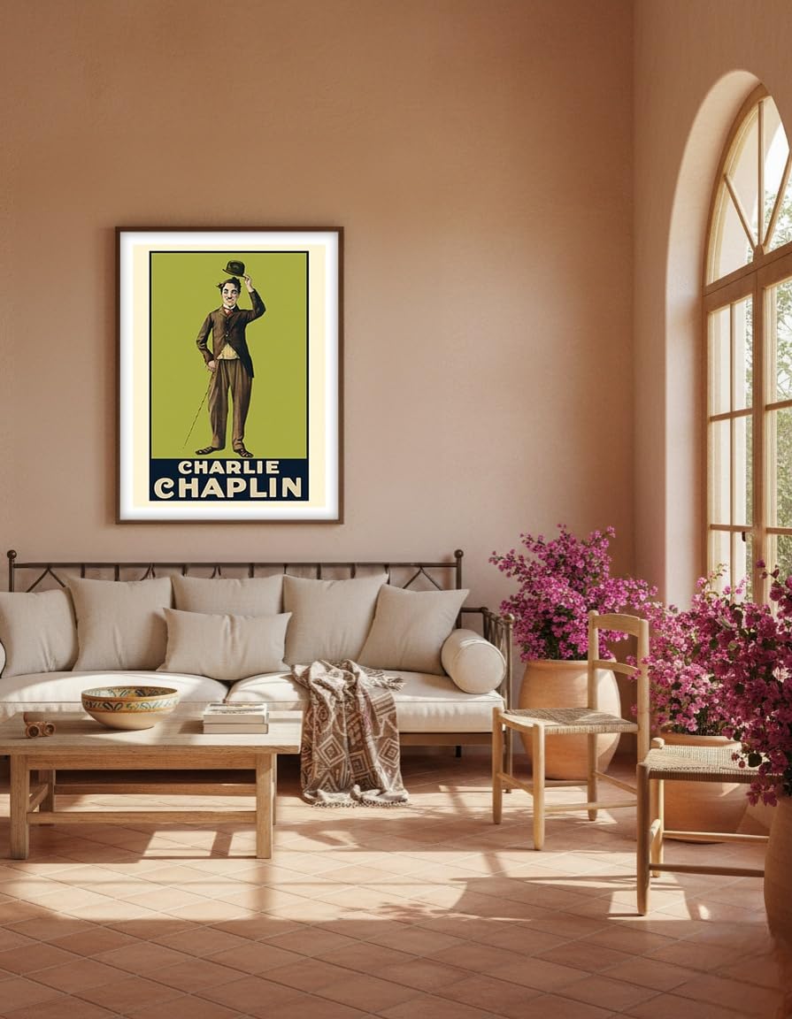 Amazon.com: Charlie Chaplin Poster Print | Vintage Film Movie