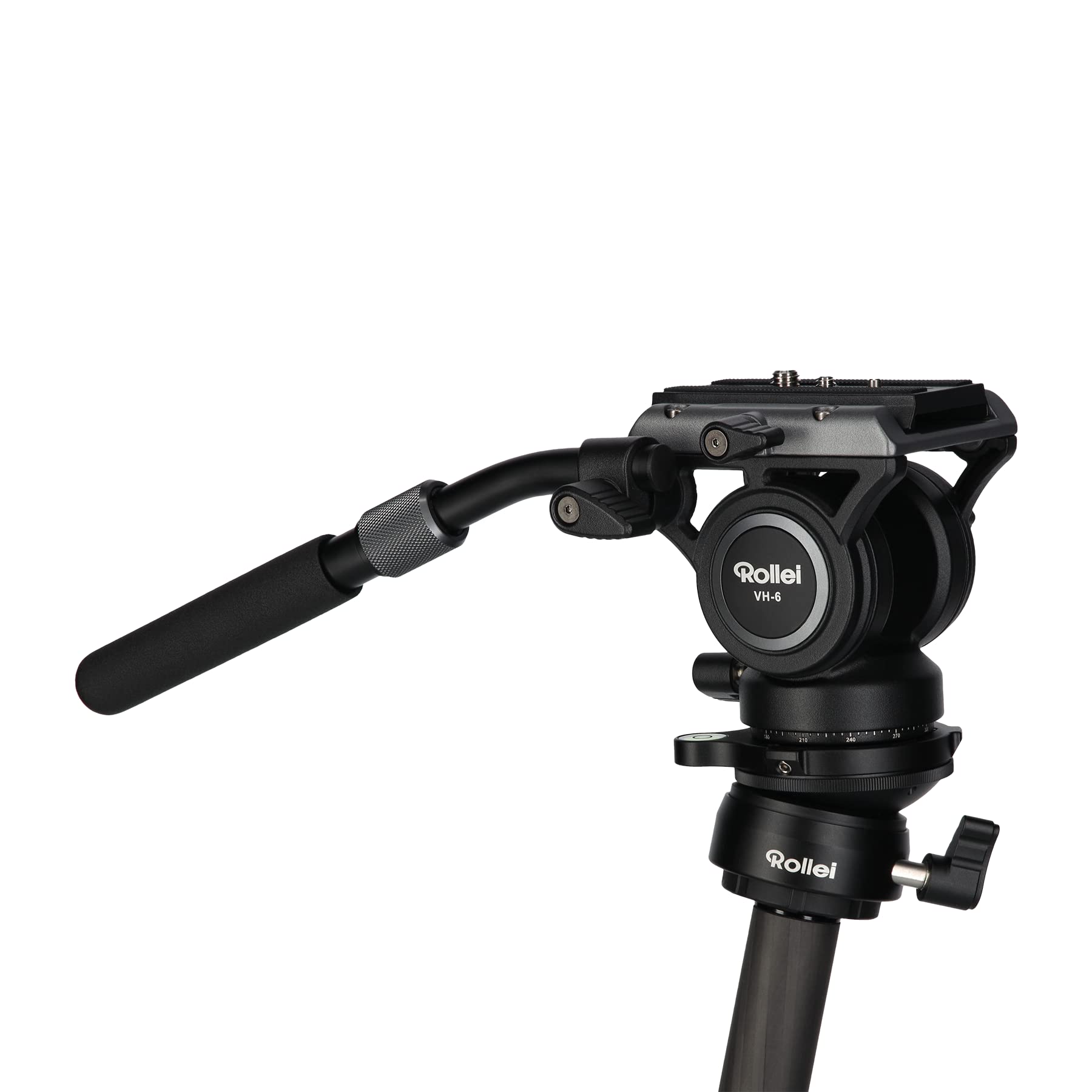 Rollei VH-6 - Testina video fluido per videocamere e fotocamere DSLR per filmati, video, creazione di contenuti, streaming live e portata 10 kg