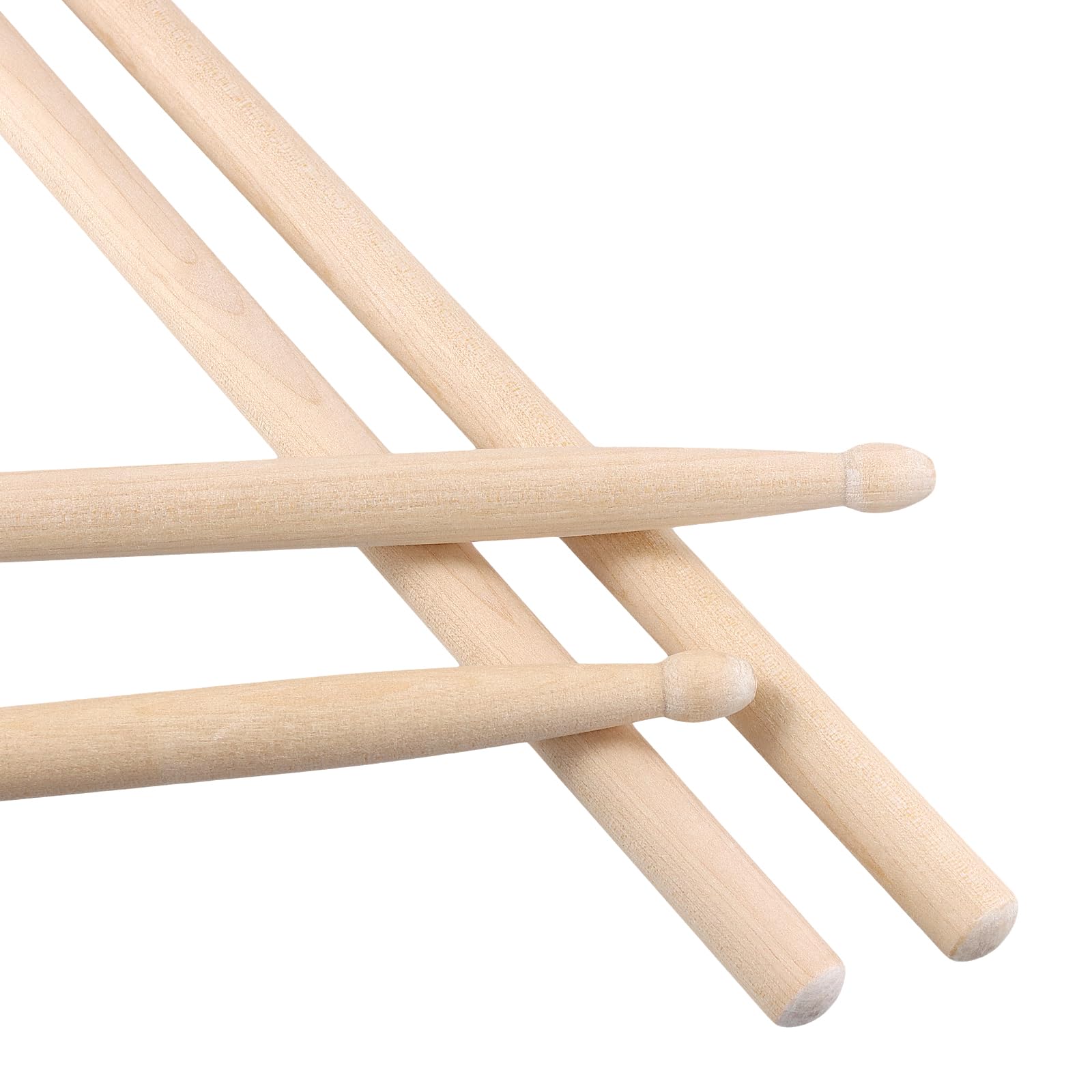 FUNSUEI 20 pares de baquetas 5A de madera, baquetas de punta de madera de arce para profesionales, principiantes