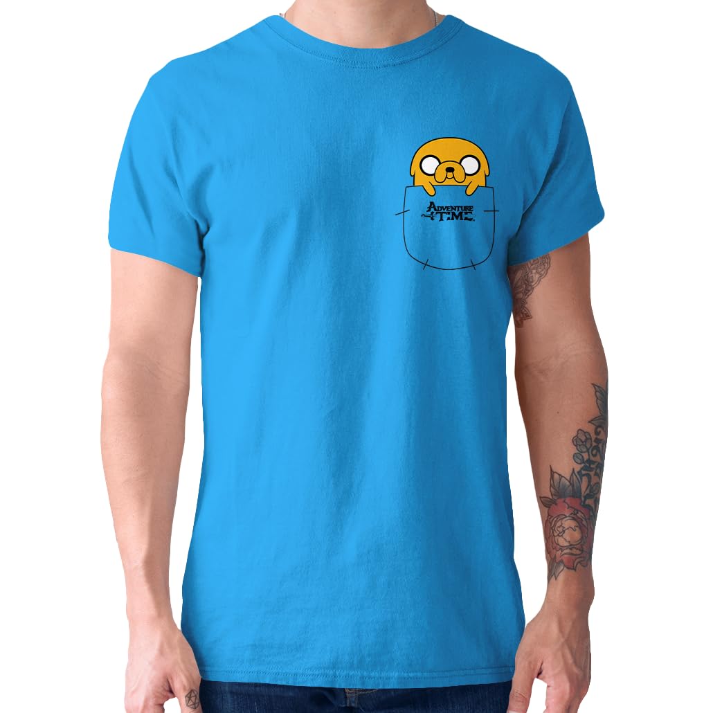 Adventure Time Jake The Dog Pocket Print Mens and Womens Short Sleeve T-Shirt
