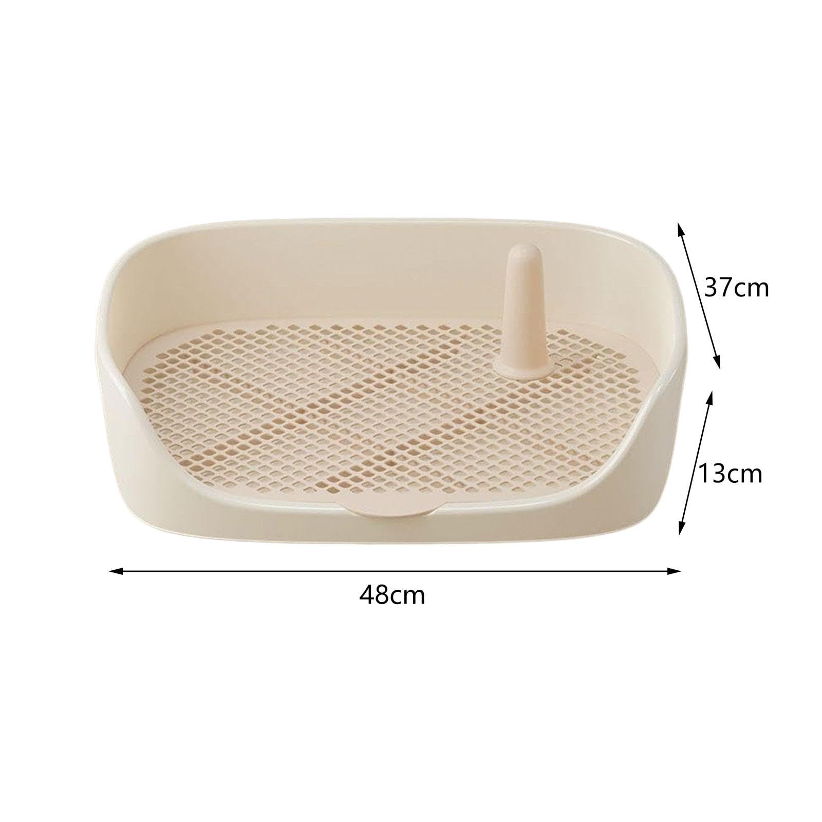 F Fityle Toilette per Cani Vasino da addestramento Tappetino per addestramento Toilette Porta pipì Pad Appartamento Gabinetto Forniture per Animali Domestici, Beige 48x37x13cm