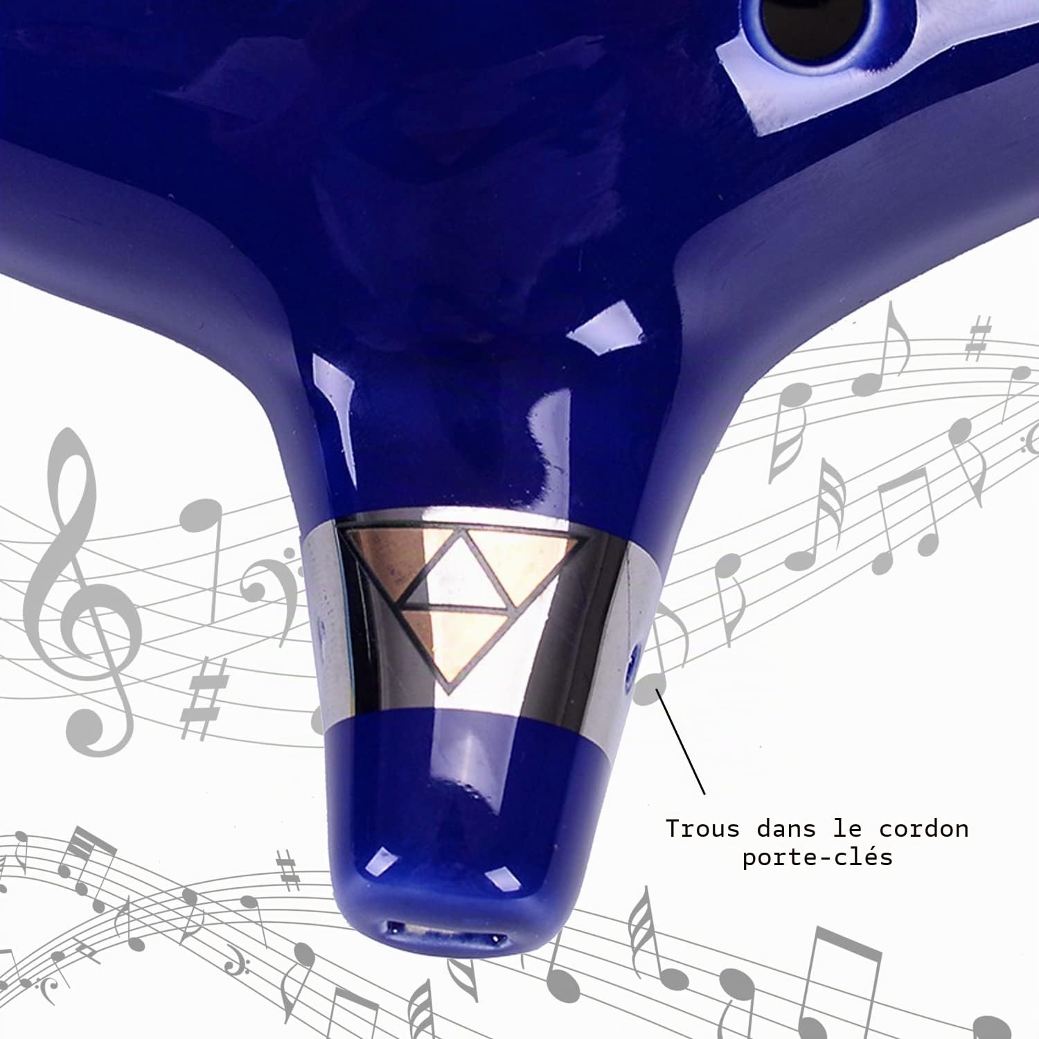 GERUI Zelda Ocarina 12 trous Légende de Zelda Alto C Triforce Link-Cosplay Ceramic Replica