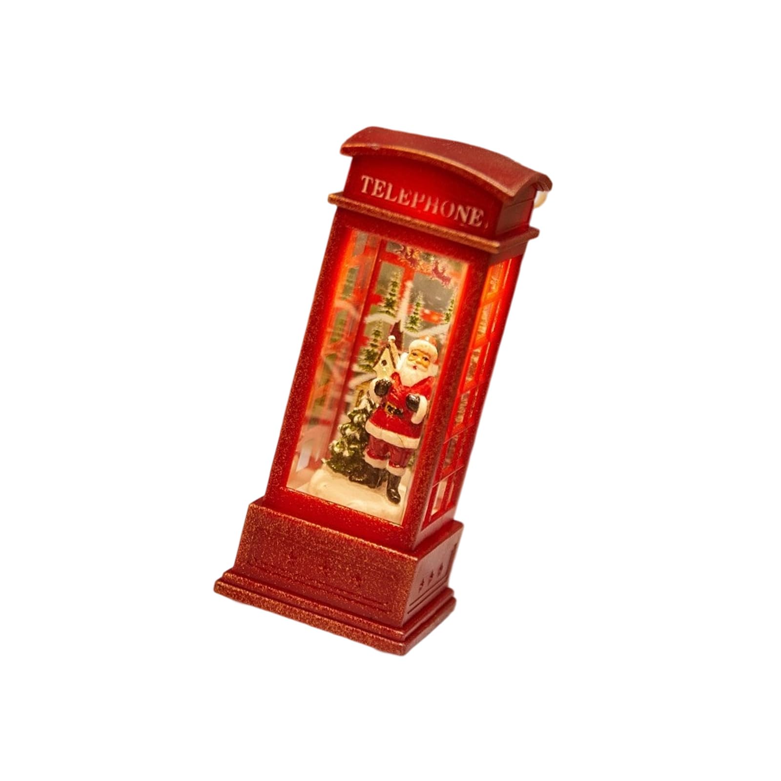 Elnwnnkc Festival Crystals Snowflake Phone Booth Lamp Holiday Decoration for Home or Party Telephone Booth Light Christmas