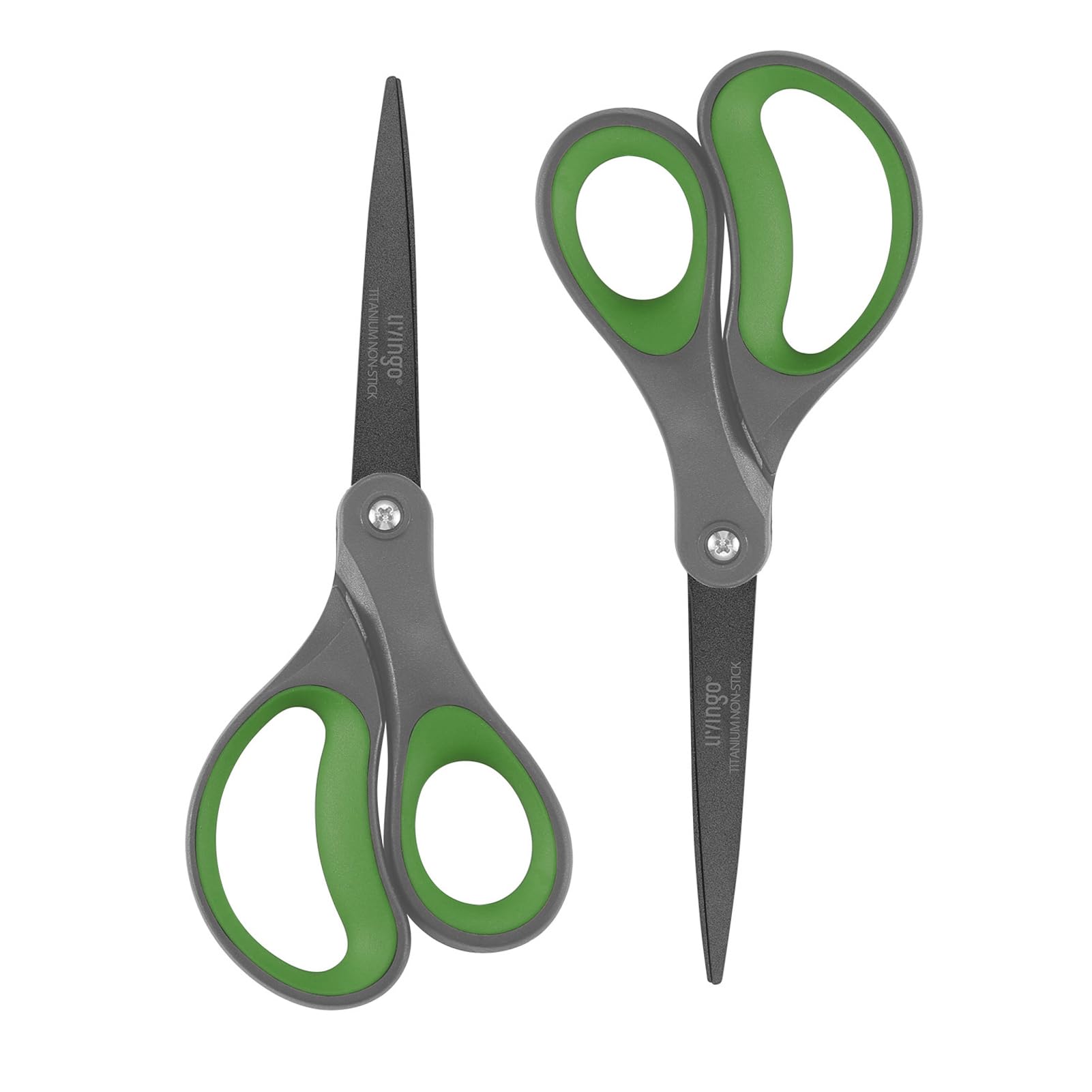 LIVINGO Heavy Duty Scissors, Sharp Office Scissors Set for Sewing Fabric Cutting, and Crafting