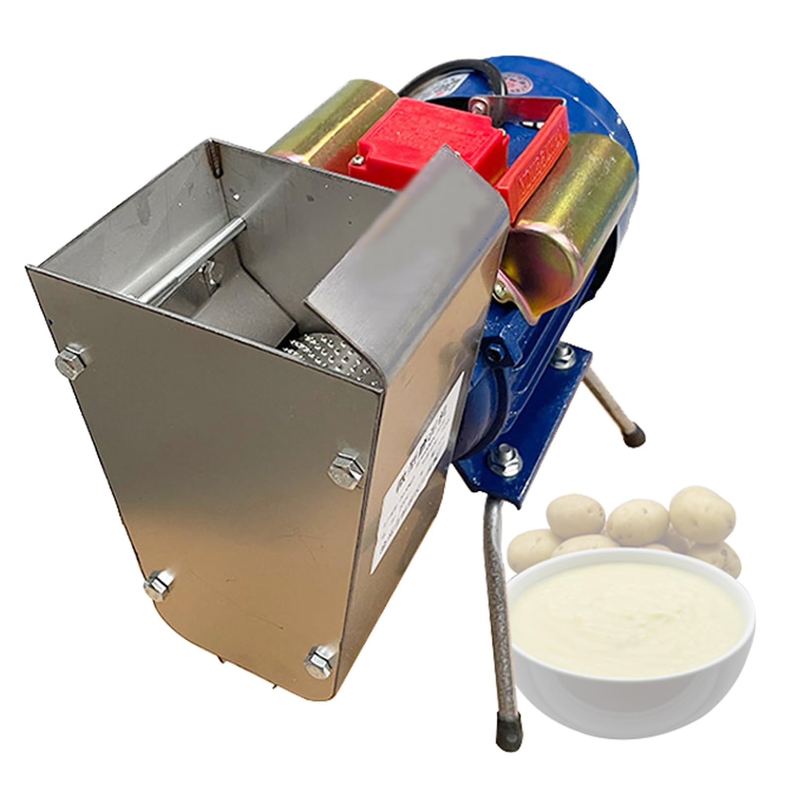 Triturador de Patatas Comercial de 750 W, triturador de Lodo eléctrico de 20-30 kg/h, triturador de Patatas de Acero Inoxidable para ajo y Tomates