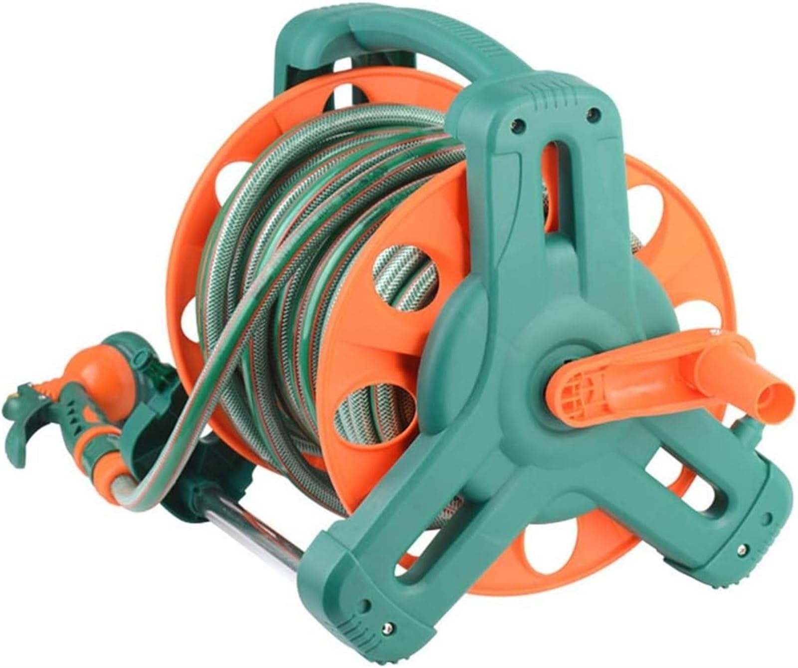 Avvolgitubo for autolavaggio for montaggio a parete, carrello avvolgitubo for tubo dell'acqua con pistola ad acqua, set di attrezzi for irrigazione da giardino for irrigazione
