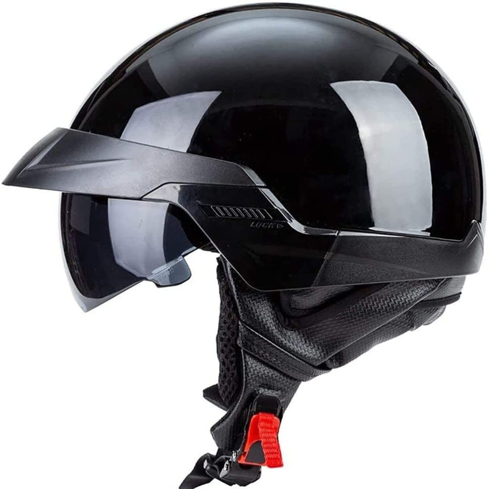 Caschi Moto Cromwell Jet e Demi-Jet Brain - cap Casco Moto Aperto Casco Mezzo retrò Casco Ciclomotore Cruiser Chopper Scooter Crash Helmet ECE/DOT Certified